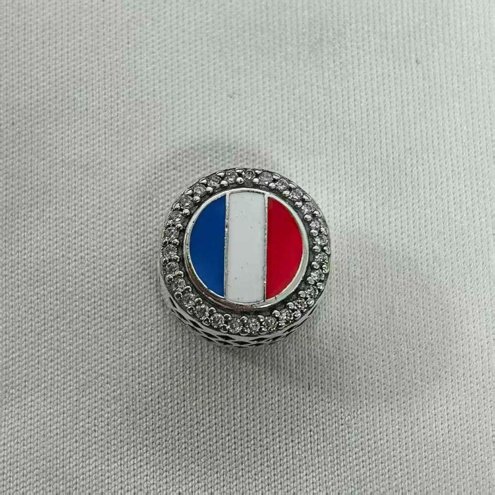 Pandora France Flag Charm pendant, S925 Silver Jewelry